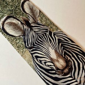 Vintage Zebra Endangered Species Stripes Forever by Marc Dennis Mens Silk Tie